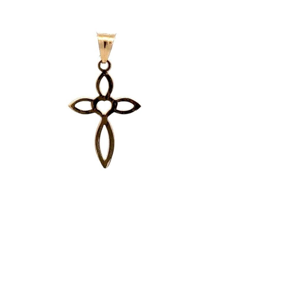 18K Gold Pendant Cross Religious 0.49 grams - Picture 4 of 9